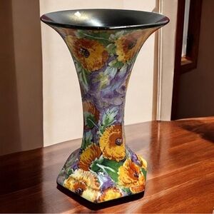 Vintage 1940s Crown Ducal Chintz Marigold Small Vase